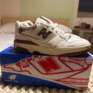 New Balance x Aime Leon Dore Cream and Brown Sneakers